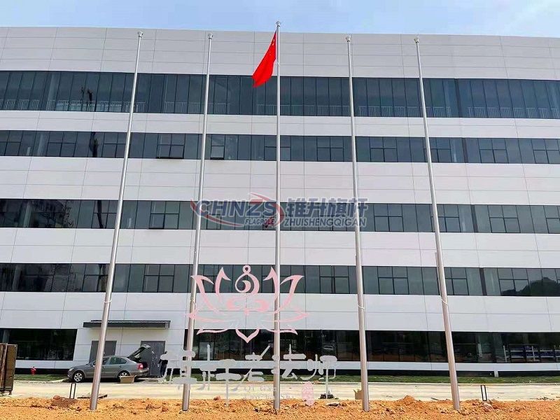 国旗旗杆安装效果